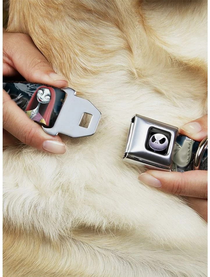 Cheap โค๏ธ Disney Nightmare Before โ Christmas Character Group Cemetery Seatbelt Buckle ๐ Dog Collar ๐คฉ - Image 2