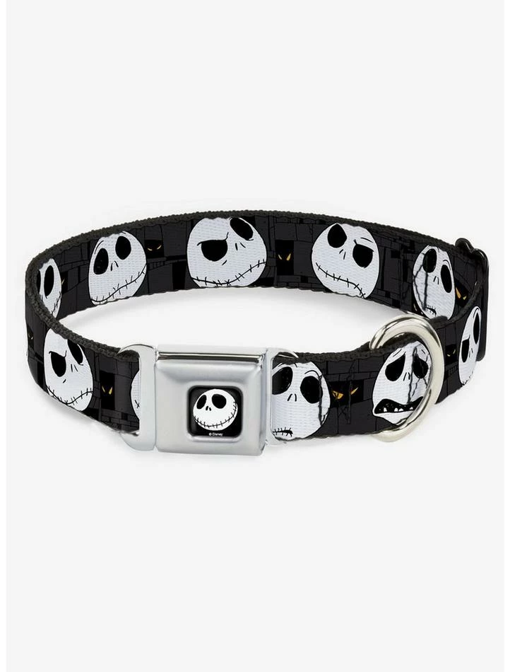 Cheap ✨ Disney Nightmare Before 🎄 Christmas Jack Expressions Seatbelt Buckle 🦮 Dog Collar 🎁