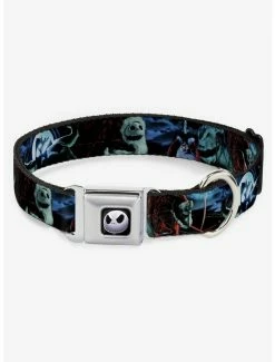 Outlet 👍 Disney Nightmare Before 🔔 Christmas Jack Oogie Boogie Santa Seatbelt Buckle 🐕 Dog Collar ❤️