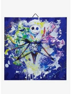 Best Sale 😍 The Nightmare Before 🎄 Christmas Metallic Canvas Wall Art 😉