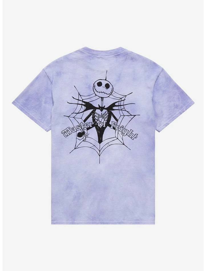 Outlet โ The Nightmare Before ๐ Christmas Jack Skellington Web Purple Tie-Dye T-Shirt โค๏ธ - Image 2