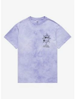 Outlet ⌛ The Nightmare Before 🎄 Christmas Jack Skellington Web Purple Tie-Dye T-Shirt ❤️