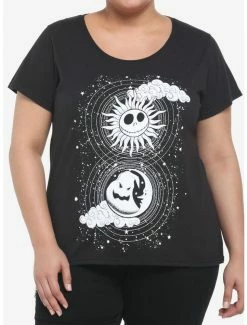 Best deal ❤️ The Nightmare Before 🔔 Christmas Jack & Oogie Boogie Celestial 👧 Girls T-Shirt Plus Size 🔔