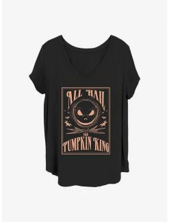 Flash Sale 🤩 Disney The Nightmare Before 🔔 Christmas Hail The Pumpkin King 👧 Girls T-Shirt Plus Size 🥰