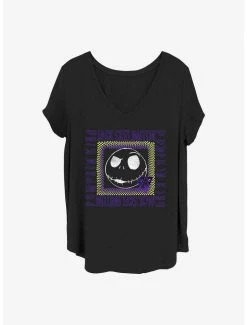 Hot Sale 💯 Disney The Nightmare Before 🎁 Christmas Jack Skellington 👧 Girls T-Shirt Plus Size 🥰