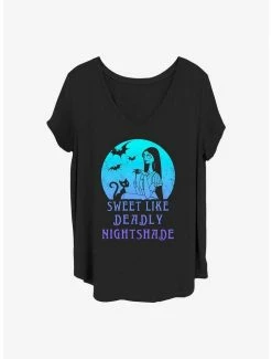 Coupon 👍 Disney The Nightmare Before ❄ Christmas Sally Sweet Like Nightshade 👧 Girls T-Shirt Plus Size 🌟