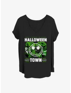 Buy 🎉 Disney The Nightmare Before 🎅 Christmas 💀 Halloweentown 👧 Girls T-Shirt Plus Size ⌛