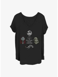 Buy ❤️ Disney The Nightmare Before 🔔 Christmas Heads Up 👧 Girls T-Shirt Plus Size 🛒