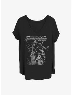 Best reviews of 💯 Disney The Nightmare Before 🎄 Christmas Jack and Boogie 👧 Girls T-Shirt Plus Size 🥰
