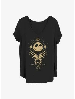 New 🎁 Disney The Nightmare Before 🎅 Christmas King Jack 👧 Girls T-Shirt Plus Size 😉