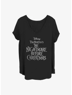 Outlet 🎉 Disney The Nightmare Before 🎁 Christmas Logo 👧 Girls T-Shirt Plus Size ⭐
