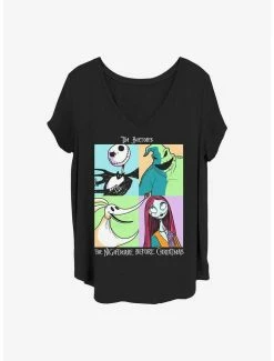 Promo ✨ Disney The Nightmare Before 🎄 Christmas The Scream Team 👧 Girls T-Shirt Plus Size 🎉