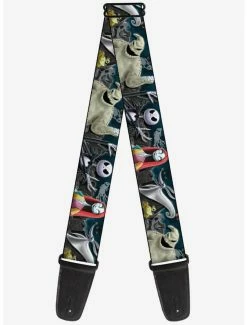 Best reviews of 🤩 The Nightmare Before ❄ Christmas 4 Character Group Cemetery Scene Guitar Strap ❤️
