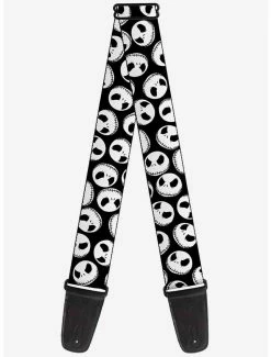 Discount ๐ฅฐ The Nightmare Before ๐ Christmas Jack Expressions Scattered Black Guitar Strap โ