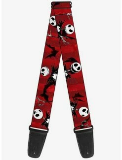 Buy 😍 The Nightmare Before 🔔 Christmas Jack Poses Bats Guitar Strap 😉