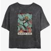 Coupon 😍 Disney The Nightmare Before 🎄 Christmas Jack Pumpkin King Card Mineral Wash 👧 Girls Crop T-Shirt 🌟