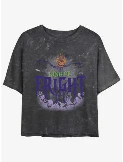 Top 10 🔥 Disney The Nightmare Before 🎄 Christmas King of Fright Mineral Wash 👧 Girls Crop T-Shirt 🥰