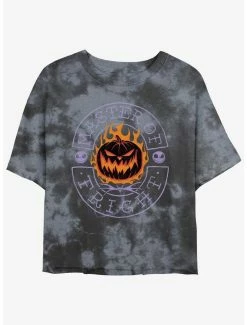 Budget 🔥 Disney The Nightmare Before 🎁 Christmas Master of Fright Tie-Dye 👧 Girls Crop T-Shirt 🥰