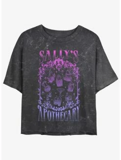 Outlet 🎉 Disney The Nightmare Before 🎄 Christmas Sally's Apothecary Mineral Wash 👧 Girls Crop T-Shirt 😉