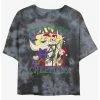 Best Sale 🌟 Disney The Nightmare Before 🎄 Christmas Season's Creepings Tie-Dye 👧 Girls Crop T-Shirt 🤩