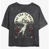 Best Sale 💯 Disney The Nightmare Before ❄ Christmas Jack and Sally Love You To Death Mineral Wash 👧 Girls Crop T-Shirt ✔️