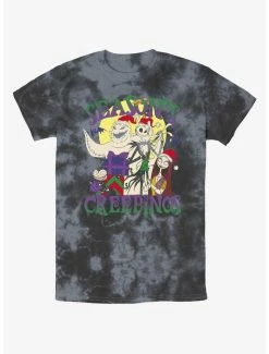 Budget 🌟 Disney The Nightmare Before 🎅 Christmas Season's Creepings Tie-Dye T-Shirt ✔️