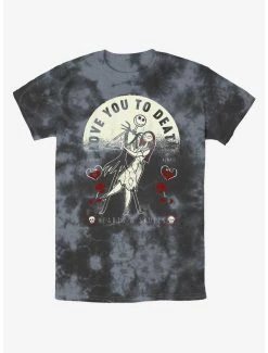 Best reviews of 👏 Disney The Nightmare Before 🔔 Christmas Jack and Sally Love You To Death Tie-Dye T-Shirt 👍