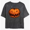 Budget 😉 Disney The Nightmare Before ❄ Christmas Pumpkin King Mineral Wash 👧 Girls Crop T-Shirt ⭐