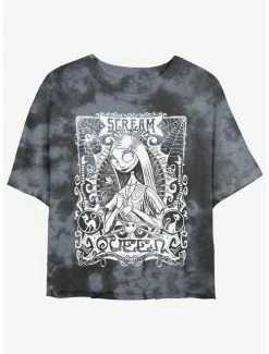 Top 10 👍 Disney The Nightmare Before 🎁 Christmas Sally Scream Queen Tie-Dye 👧 Girls Crop T-Shirt 🎉
