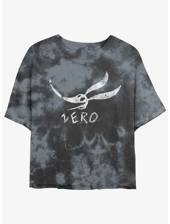 Deals ๐ Disney The Nightmare Before ๐ Christmas Zero Face Tie-Dye ๐ง Girls Crop T-Shirt ๐