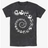 Buy ✨ Disney The Nightmare Before 🎁 Christmas Jack Emotions Spiraling Mineral Wash T-Shirt 🤩