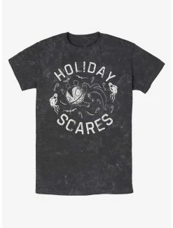 Deals 👍 Disney The Nightmare Before 🔔 Christmas Holiday Scares Vampire Teddy Mineral Wash T-Shirt 🧨