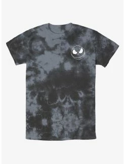 Discount 🧨 Disney The Nightmare Before ❄ Christmas Jack Skellington Pocket Tie-Dye T-Shirt 👏