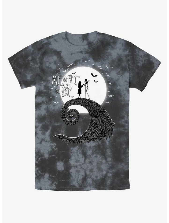 Best Pirce 🎉 Disney The Nightmare Before 🎅 Christmas Jack and Sally Meant To Be Tie-Dye T-Shirt 🎉