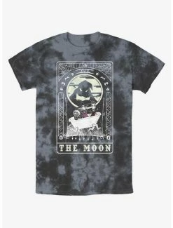 Coupon 🎁 Disney The Nightmare Before 🔔 Christmas The Moon Tarot Card Tie-Dye T-Shirt 😀