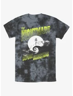New 👍 Disney The Nightmare Before 🔔 Christmas Moonlit Jack Skellington Tie-Dye T-Shirt 😍