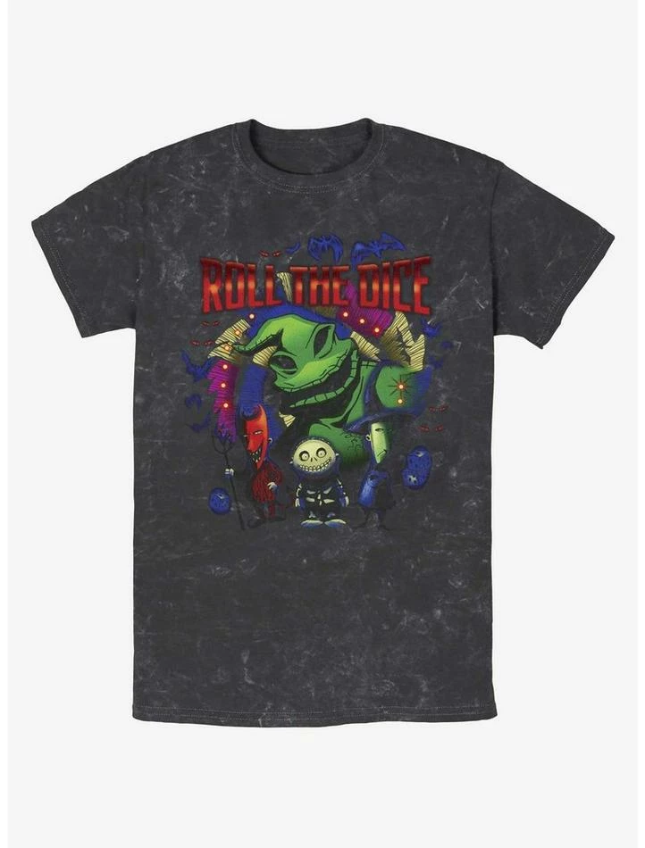 Brand new ⌛ Disney The Nightmare Before 🎁 Christmas Oogie Boogie Dice Mineral Wash T-Shirt 🥰