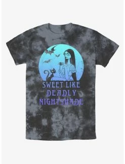 New 🎉 Disney The Nightmare Before ❄ Christmas Sally Sweet Like Deadly Nightshade Tie-Dye T-Shirt 🔔