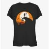Promo 😀 Disney The Nightmare Before ❄ Christmas Jack and Sally Haunt Hill 👧 Girls T-Shirt 🔔