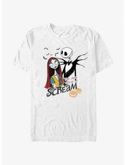 Hot Sale ⭐ Disney The Nightmare Before 🎅 Christmas Jack and Sally You Are Such A Scream T-Shirt 😀