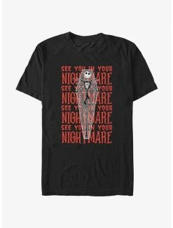 Outlet 😍 Disney The Nightmare Before 🎄 Christmas Jack Coffin See You In Your Nightmare T-Shirt 👍