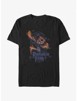 Cheap 💯 Disney The Nightmare Before 🎅 Christmas Pumpkin King Flames T-Shirt 🎉