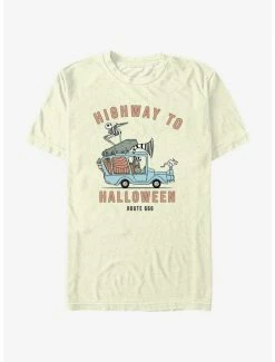 Buy 🥰 Disney The Nightmare Before 🎅 Christmas Route 666 Highway To 🦇 Halloween T-Shirt 🥰