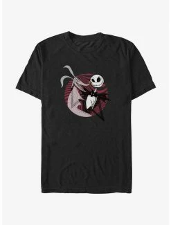 Cheapest 👍 Disney The Nightmare Before 🔔 Christmas Scaring is Caring Zero and Jack T-Shirt 😍