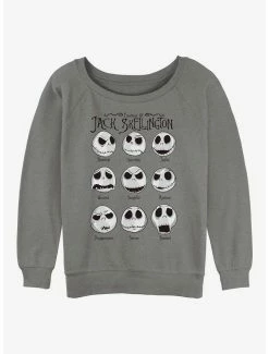 Top 10 🤩 Disney The Nightmare Before 🎅 Christmas Jack Emotions 👧 Girls Slouchy Sweatshirt ✨