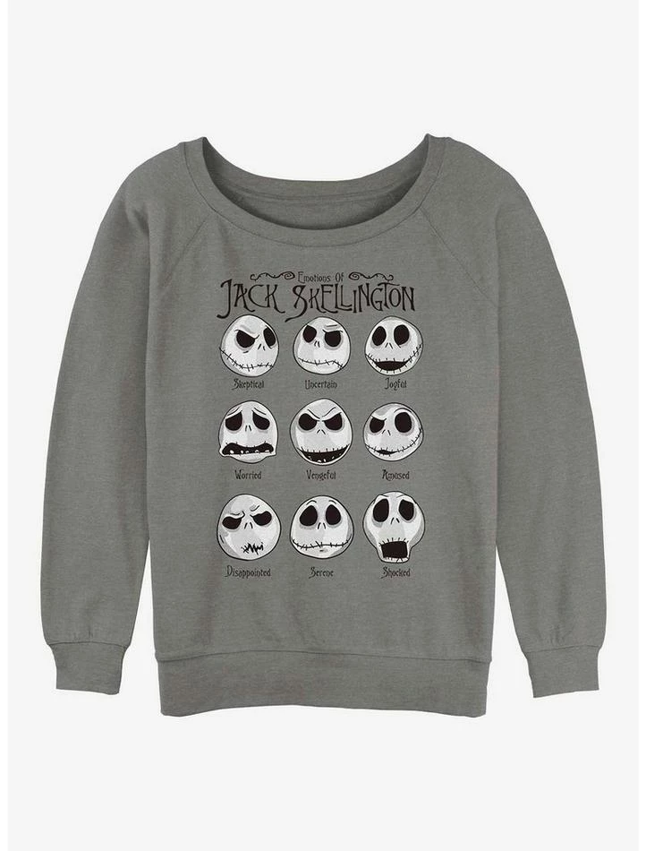 Top 10 🤩 Disney The Nightmare Before 🎅 Christmas Jack Emotions 👧 Girls Slouchy Sweatshirt ✨