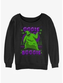 Hot Sale 🔔 Disney The Nightmare Before 🔔 Christmas Oogie Boogie 🔔 Christmas 👧 Girls Slouchy Sweatshirt 😍