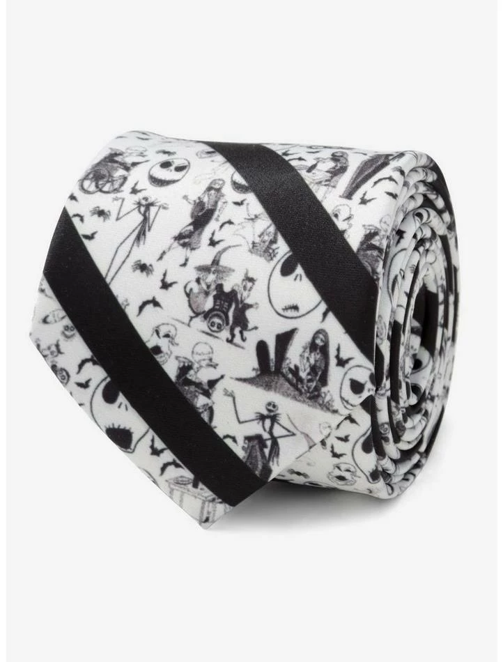 Best Sale ๐ Disney The Nightmare Before ๐
Christmas Stripe Black Men's Tie โค๏ธ