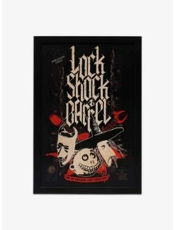 Best Pirce 🔥 Disney The Nightmare Before 🔔 Christmas Lock Shock & Barrel Framed Wood Wall Decor ⌛