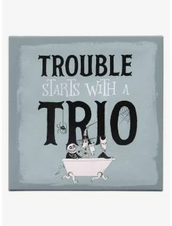 Top 10 ⌛ Disney The Nightmare Before ❄ Christmas Trouble Starts with a Trio Canvas Wall Decor ⭐